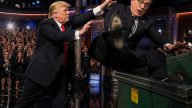 Trump Shares AI Clip Tossing Stephen Colbert in Dumpster