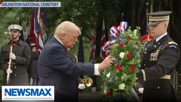 President Trump, VP Vance, Sec. Hegseth participate in a wreath-laying ceremony