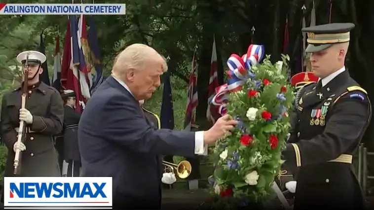 President Trump, VP Vance, Sec. Hegseth participate in a wreath-laying ceremony