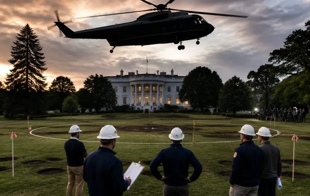 President Donald Trump Eyes Permanent South Lawn Helipad