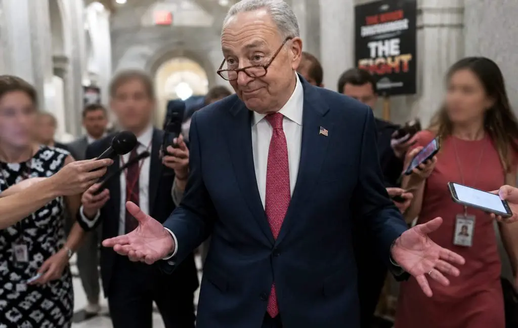 Schumer Shrugs Off Platner Nazi-Tattoo and Sexting Scandal