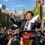 Ronny Chieng Rips Up Notes at Harvard, Leads Crowd to Destroy AI