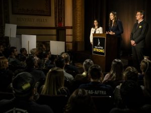FCC Commissioner Anna M. Gomez Joins Rally Against Paramount Skydance Merge
