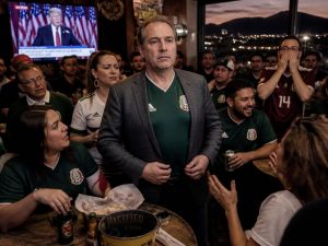Senator Mark Kelly Roasted for Mexico Jersey at Tucson Watch Party