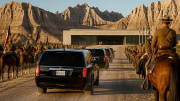 Rough Riders Flank President Trump at Theodore Roosevelt Library