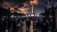 President Donald Trump Reopens National Mall, Rally Resumes