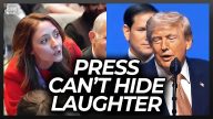 Trump Makes Press Laugh w/ Reaction to MSNOW Question