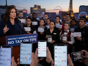 Rep. Susie Lee Claims Tip Tax Win After Voting No