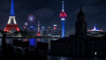 World Lights Up for America’s 250th While Left Whines