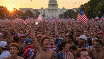 Mall Erupts as Young Fans Turn DC Into Patriot Party After US Win