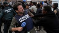 Video Shows Nick Shirley Pushed Amid Ceuta Migrant Chaos