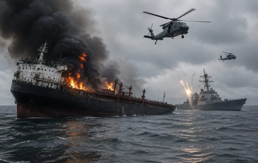 U.S. Strikes Disable Three Iran-Linked Oil Tankers After Missile Hit