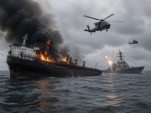 U.S. Strikes Disable Three Iran-Linked Oil Tankers After Missile Hit