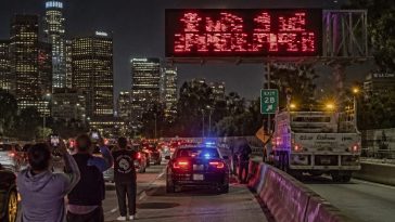 Iran-Linked Doxxing Site Hijacks 405 Freeway Sign, Demands Action