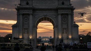 Trump vows to turn DC triumphal arch into sniper-armed military hub
