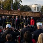 Trump Welcomes WTC Steel Beam to White House Ellipse