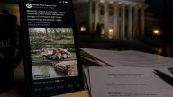 Trump posts Trash Island photos after judge denies DOJ recusal