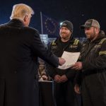 Trump Onstage Pardons Alaska Mechanics, Targets Federal Overreach