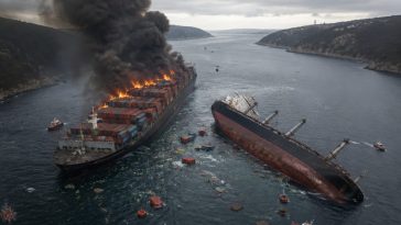 Two Ships Sink in Strait of Hormuz After Unidentified Attacks