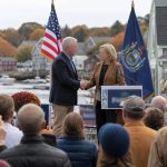 Former U.S. Sen. Joe Manchin Stumps with Sen. Susan Collins in Maine