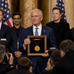 Trump Honors Tech Titans, Shows Uncle John G. Trump's Medal