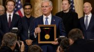 Trump Honors Tech Titans, Shows Uncle John G. Trump's Medal